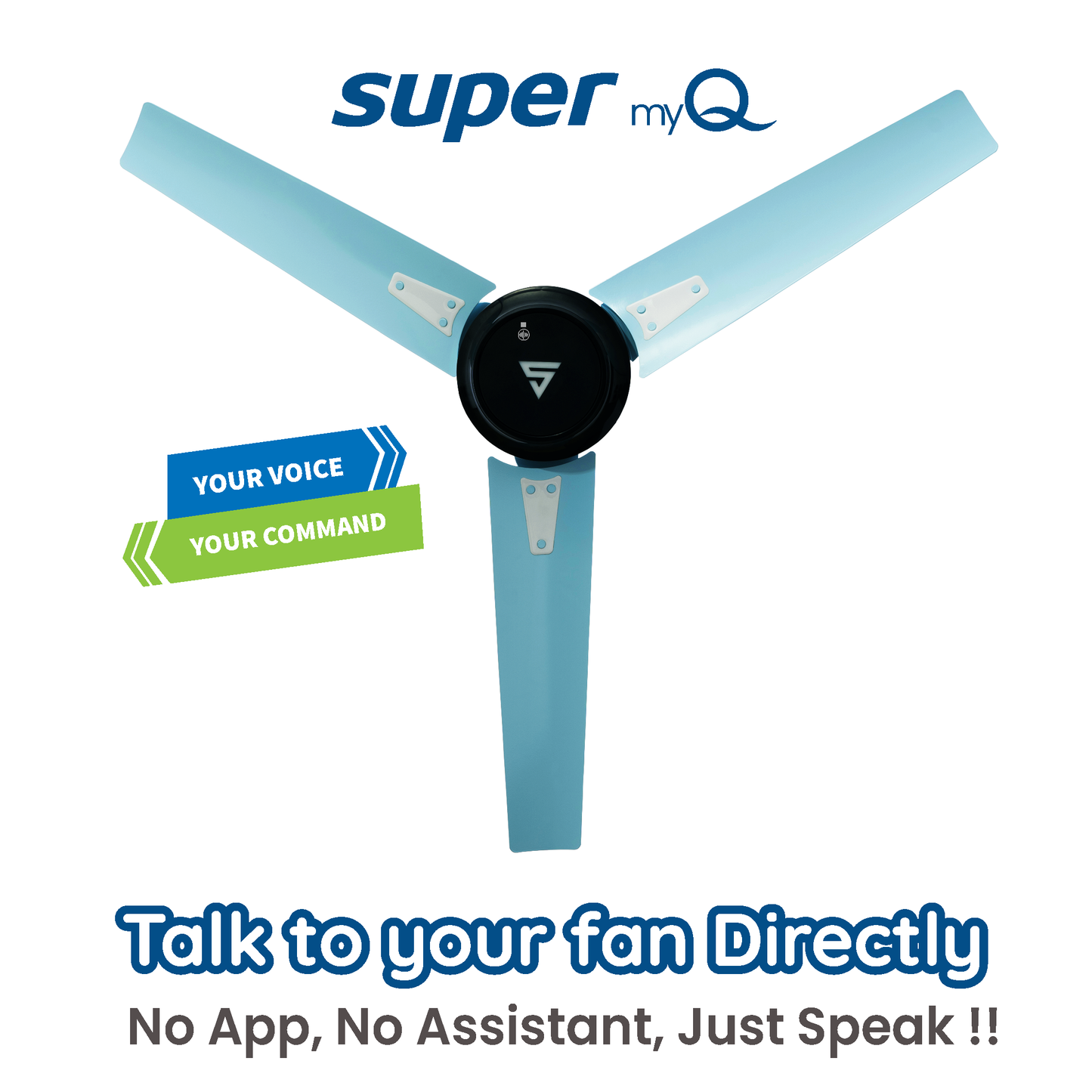 Super myQ Direct Voice Command fan- 48 Inches - Mobile Apps Connectivity-Multi language Support