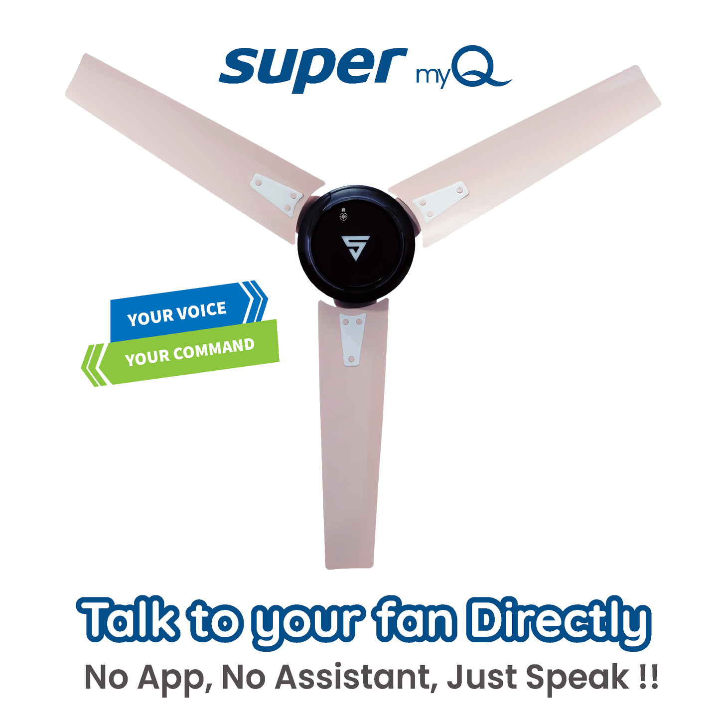 Super myQ Direct Voice Command fan- 48 Inches - Mobile Apps Connectivity-Multi language Support