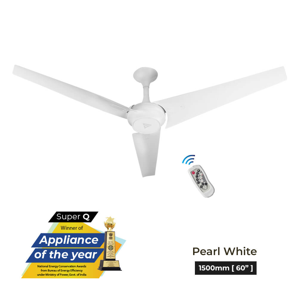 Superfan-Super Q BLDC ceiling fan with 69% power savings, reverse mode-60 inches-High Flow Fan-Most Efficient BLDC fan