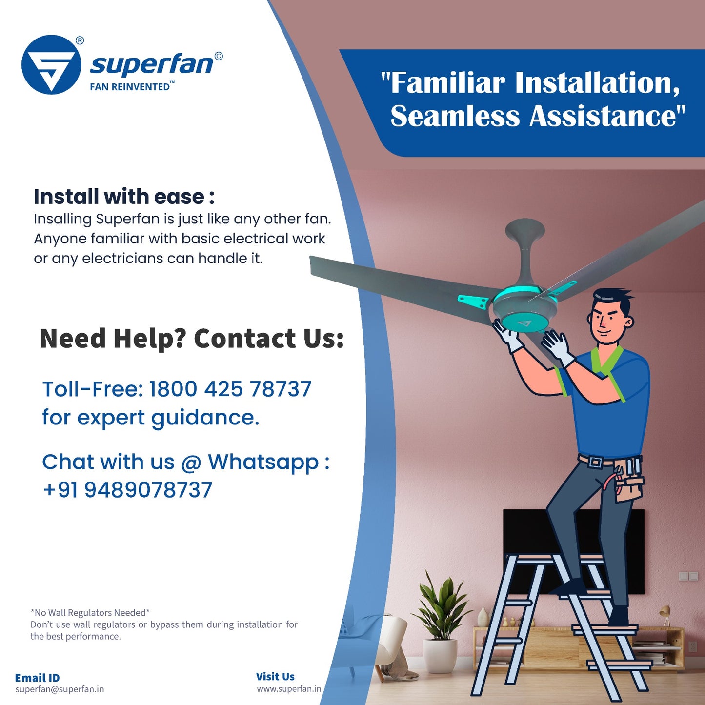 Super Q Duocool IOT BLDC Ceiling Fan - Superfan