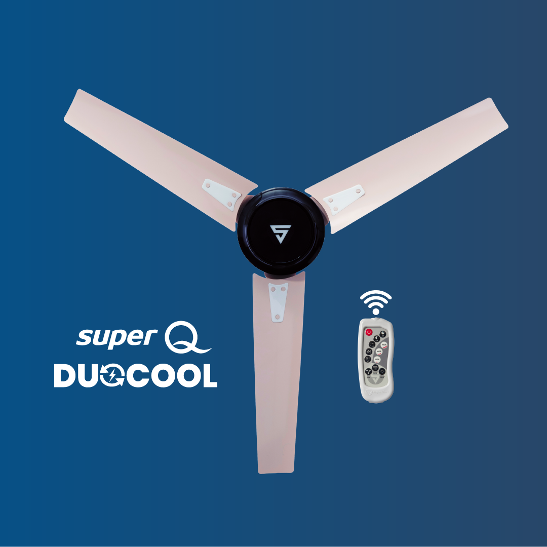 Super Q Duocool Combo IOT BLDC Ceiling Fan -48 Inches- Works with Alexa and Google Assistant