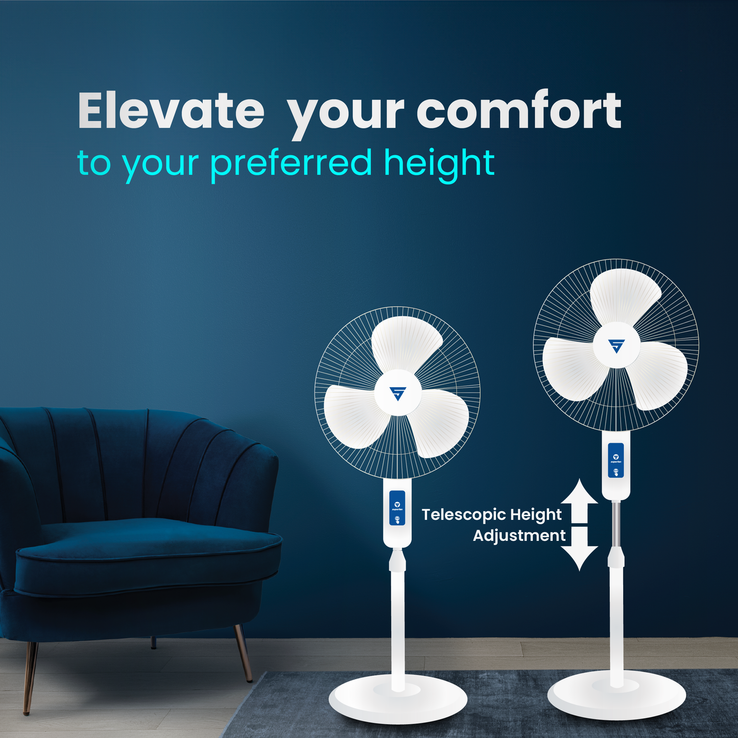 Super P400 BLDC Pedestal Fan