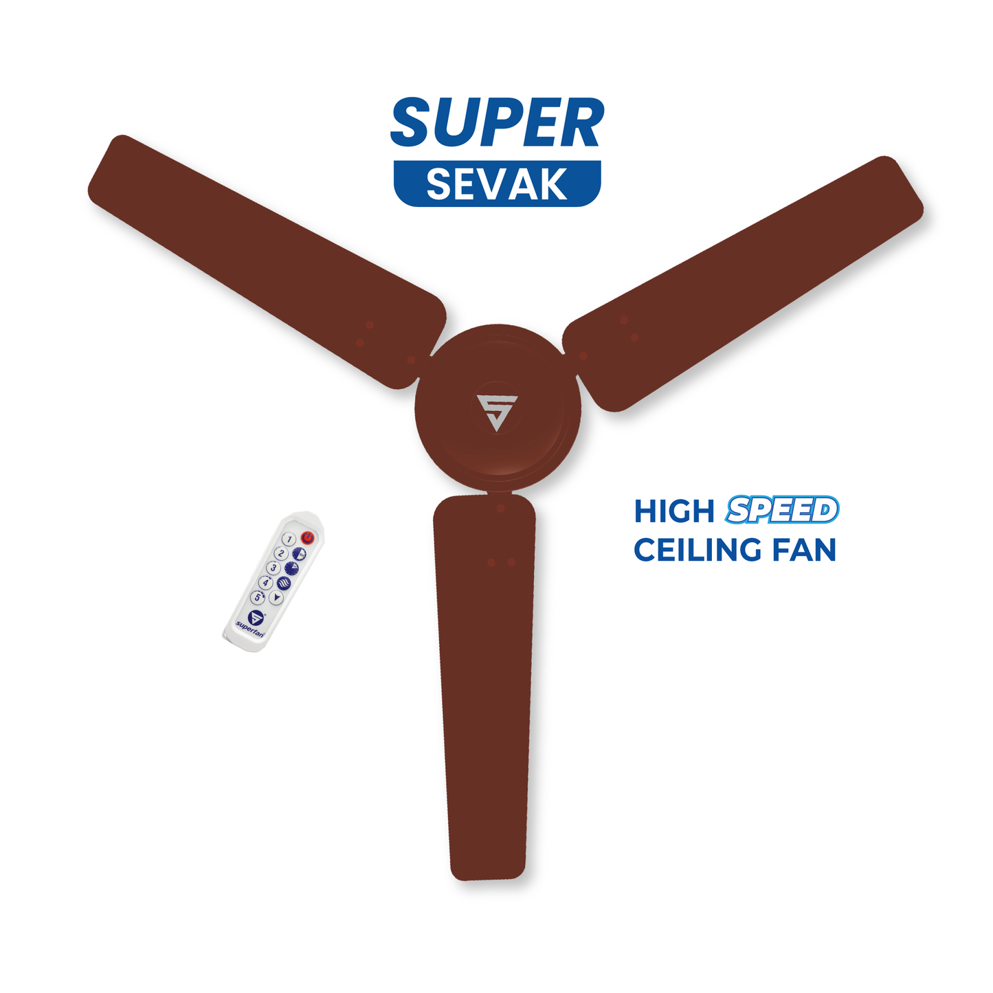 Superfan Super Sevak BLDC Ceiling Fan - 1200mm (48 inches) - 380 High RPM - High Speed Fan