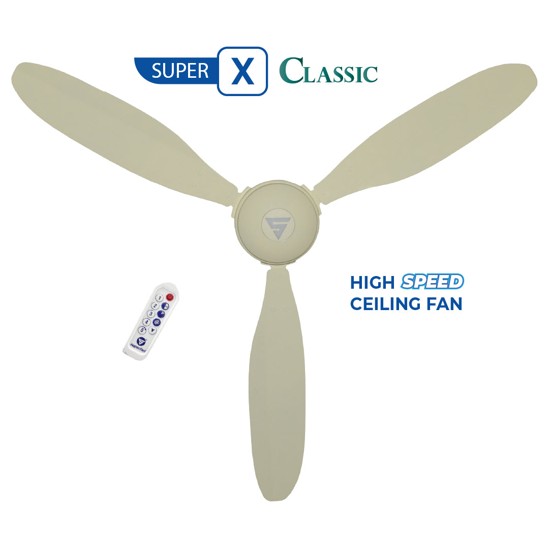 Superfan Super X1 Classic BLDC Ceiling Fan-1200mm-48 inches-385 High RPM-High Speed Fan