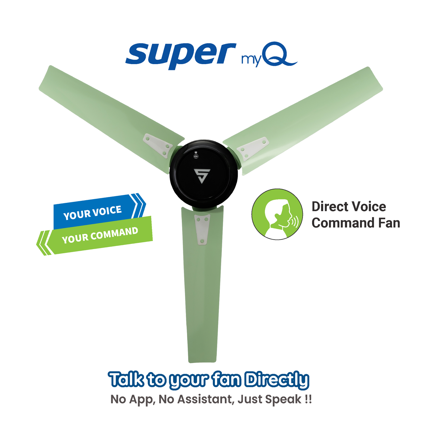 Super myQ Direct Voice Command BLDC Ceiling Fan - Superfan