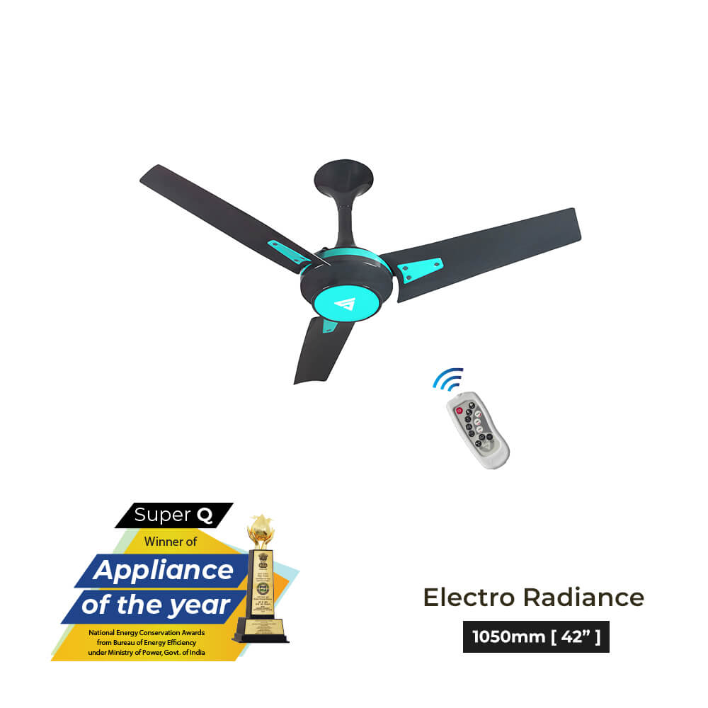 Superfan-Super Q BLDC ceiling fan with 69% power savings, reverse mode-42 inches-High Flow Fan-Most Efficient BLDC fan