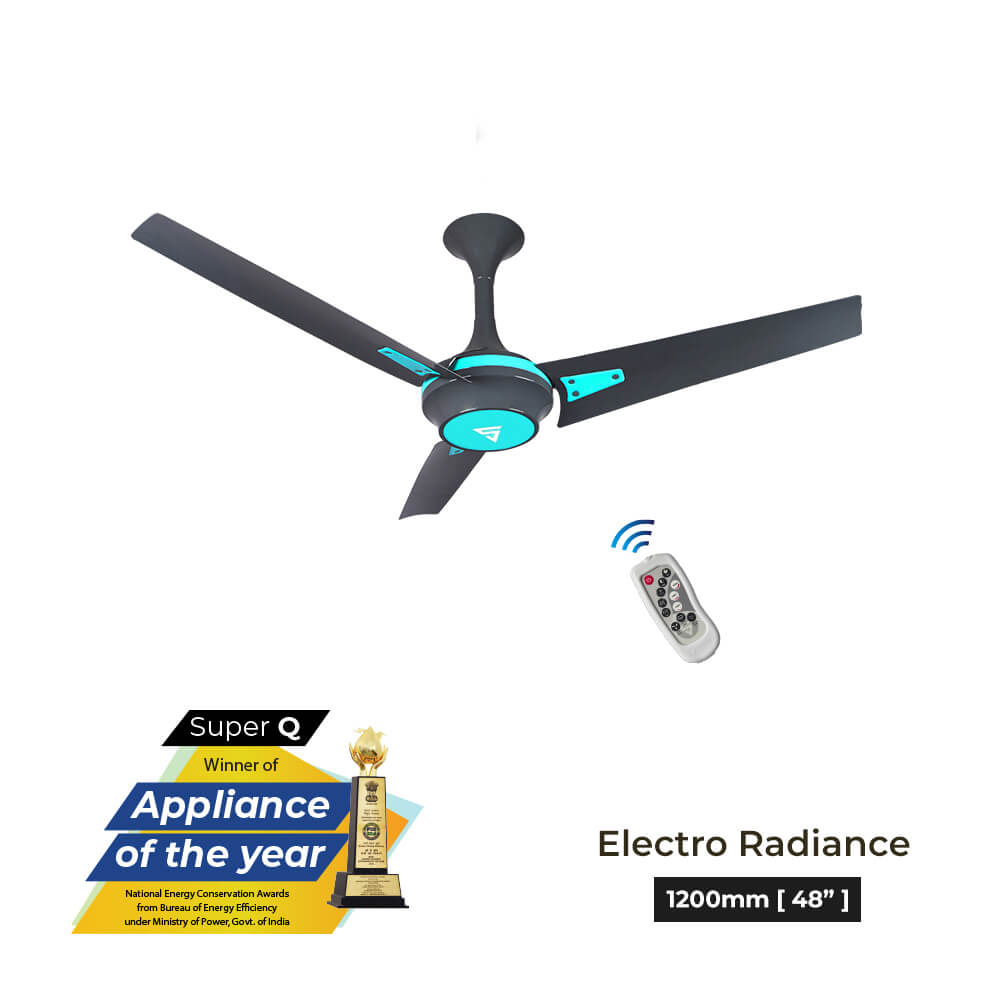 Superfan-Super Q BLDC ceiling fan with 69% power savings, reverse mode-48 inches-High Flow Fan-Most Efficient BLDC fan