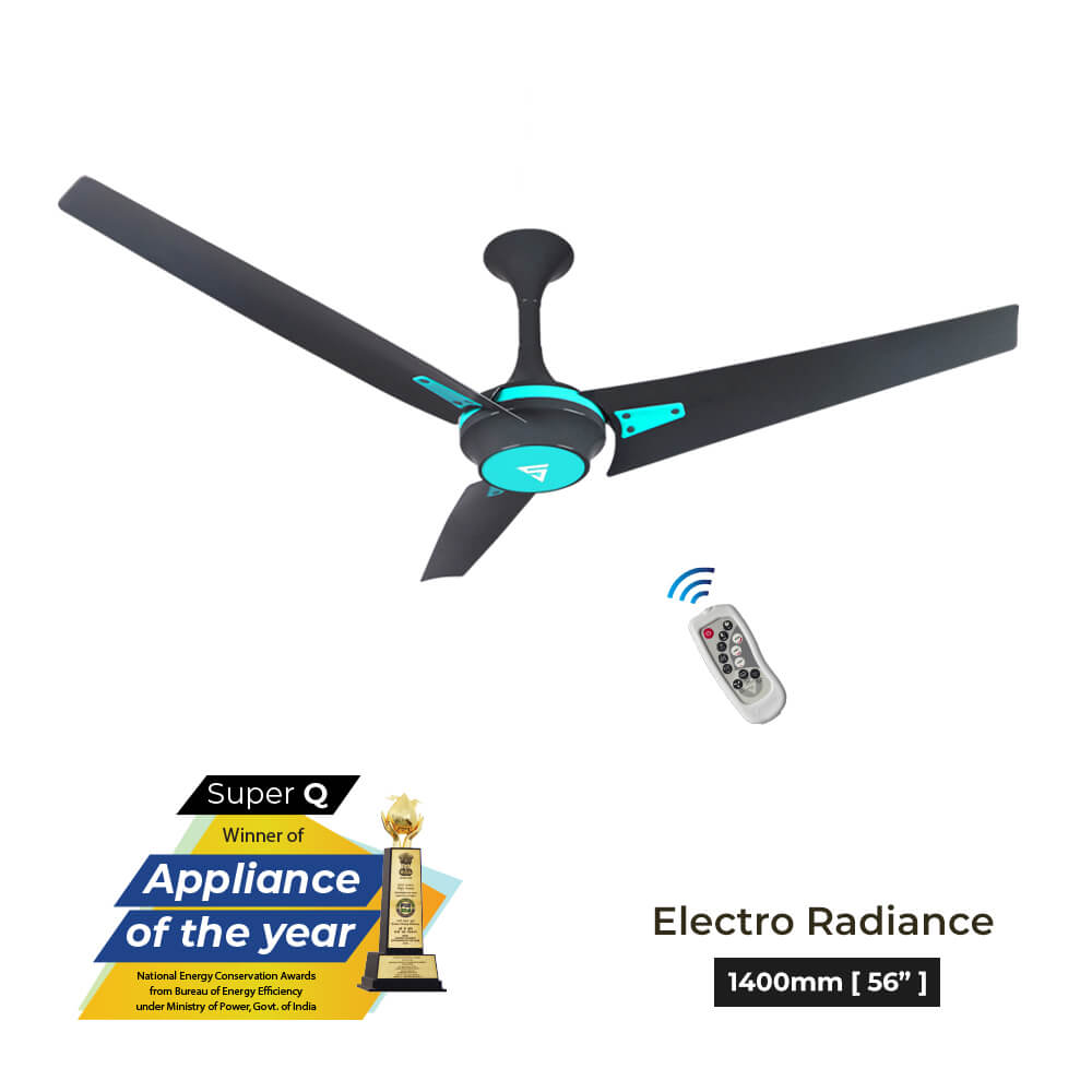 Superfan-Super Q BLDC ceiling fan with 69% power savings, reverse mode-56 inches-High Flow Fan-Most Efficient BLDC fan