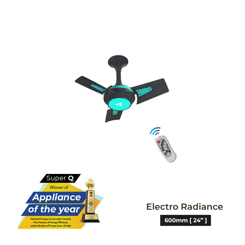 Superfan-Super Q BLDC ceiling fan with 69% power savings, reverse mode-24 inches-High Flow Fan-Most Efficient BLDC fan
