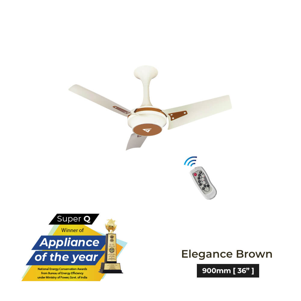 Superfan-Super Q BLDC ceiling fan with 69% power savings, reverse mode-36 inches-High Flow Fan-Most Efficient BLDC fan