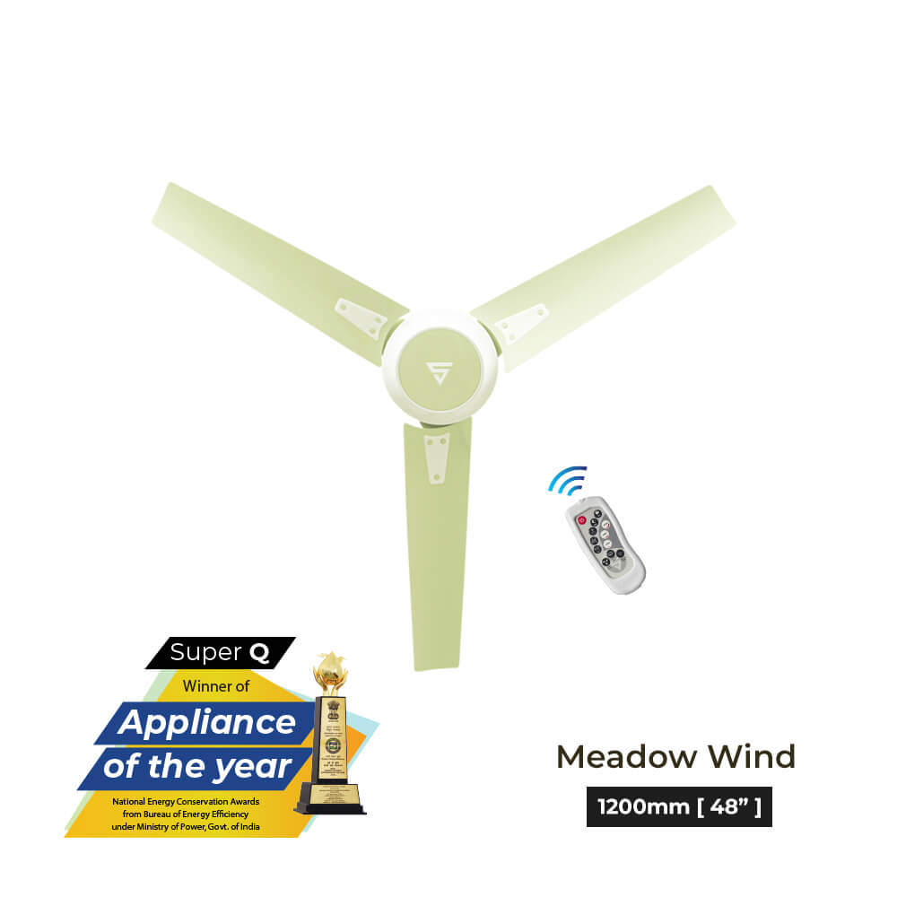 Superfan-Super Q BLDC ceiling fan with 69% power savings, reverse mode-48 inches-High Flow Fan-Most Efficient BLDC fan