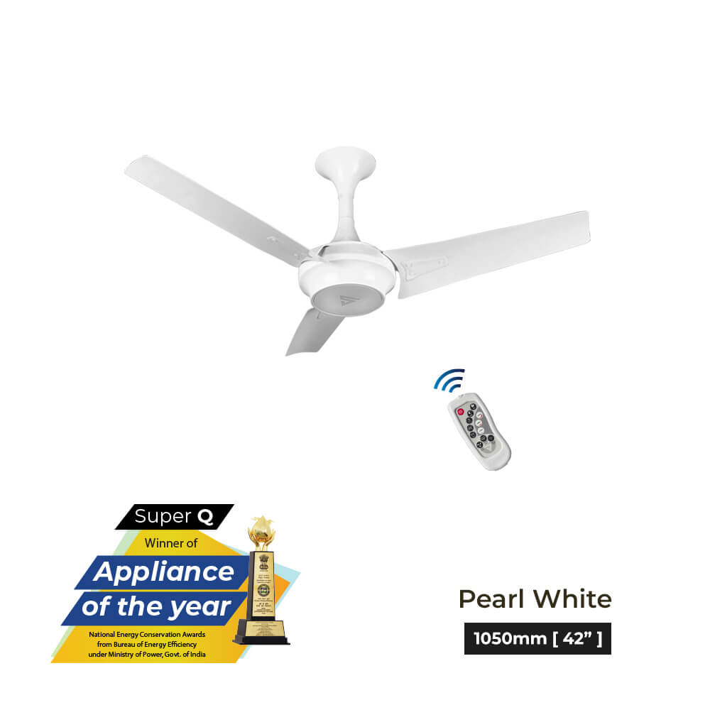 Superfan-Super Q BLDC ceiling fan with 69% power savings, reverse mode-42 inches-High Flow Fan-Most Efficient BLDC fan