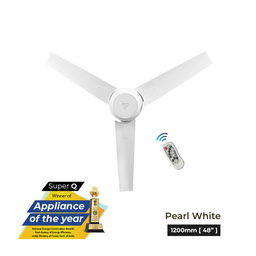 Superfan-Super Q BLDC ceiling fan with 69% power savings, reverse mode-48 inches-High Flow Fan-Most Efficient BLDC fan