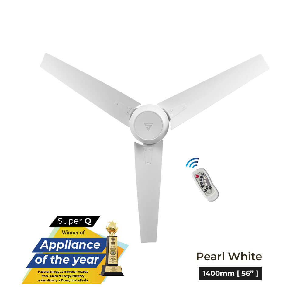 Superfan-Super Q BLDC ceiling fan with 69% power savings, reverse mode-56 inches-High Flow Fan-Most Efficient BLDC fan