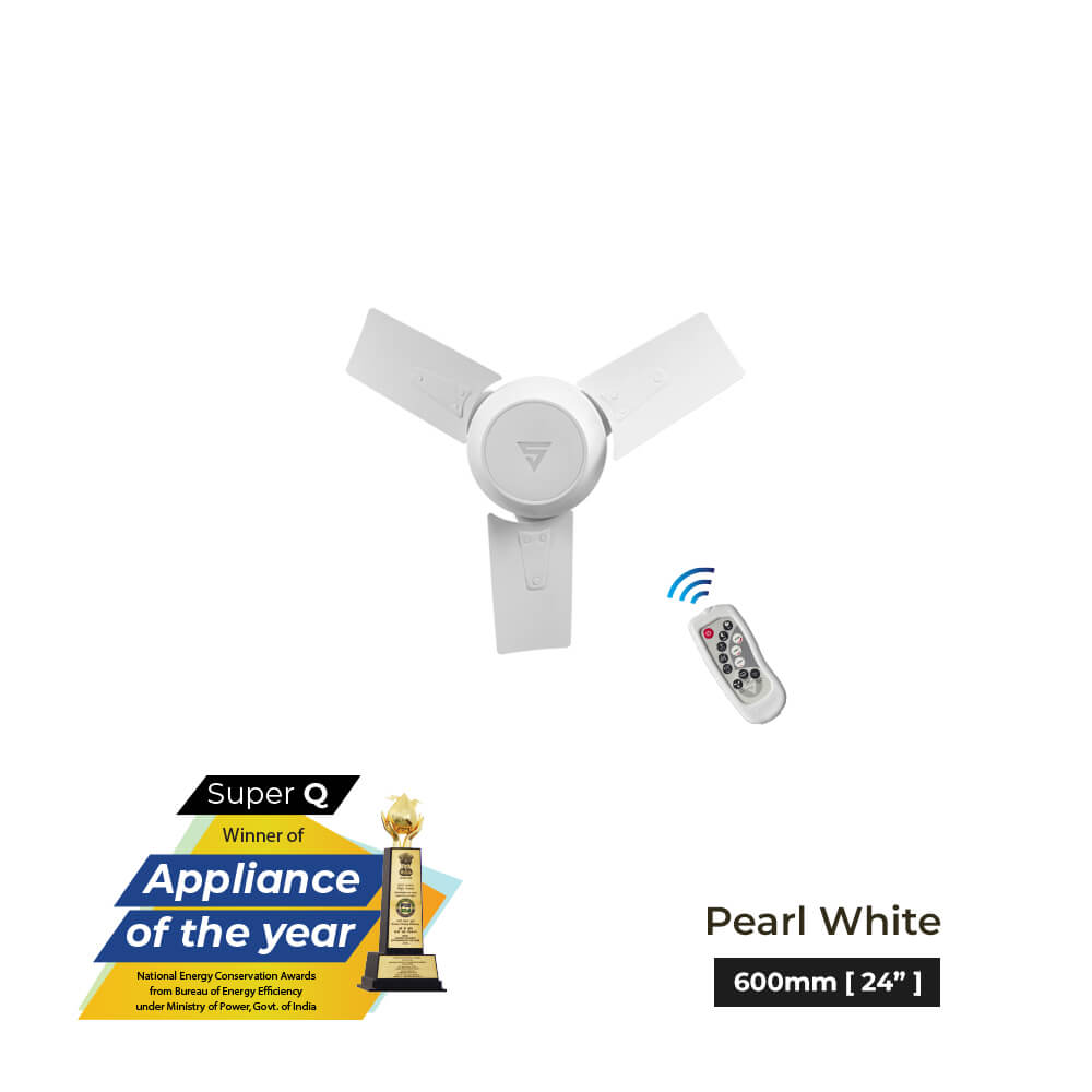 Superfan-Super Q BLDC ceiling fan with 69% power savings, reverse mode-24 inches-High Flow Fan-Most Efficient BLDC fan