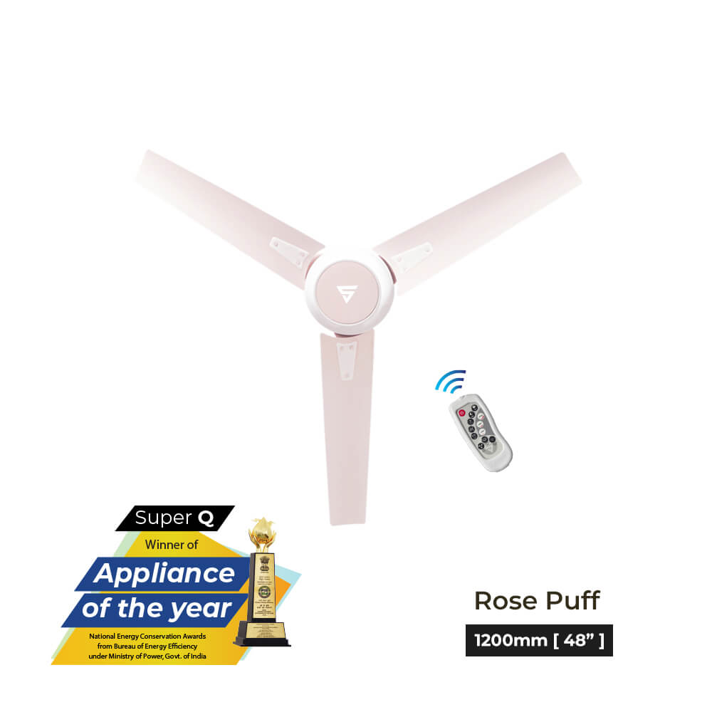 Superfan-Super Q BLDC ceiling fan with 69% power savings, reverse mode-48 inches-High Flow Fan-Most Efficient BLDC fan