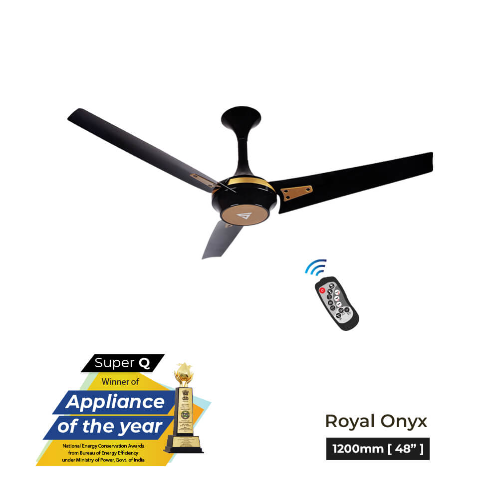 Superfan-Super Q BLDC ceiling fan with 69% power savings, reverse mode-48 inches-High Flow Fan-Most Efficient BLDC fan