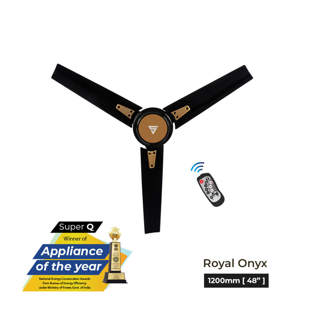 Superfan-Super Q BLDC ceiling fan with 69% power savings, reverse mode-48 inches-High Flow Fan-Most Efficient BLDC fan