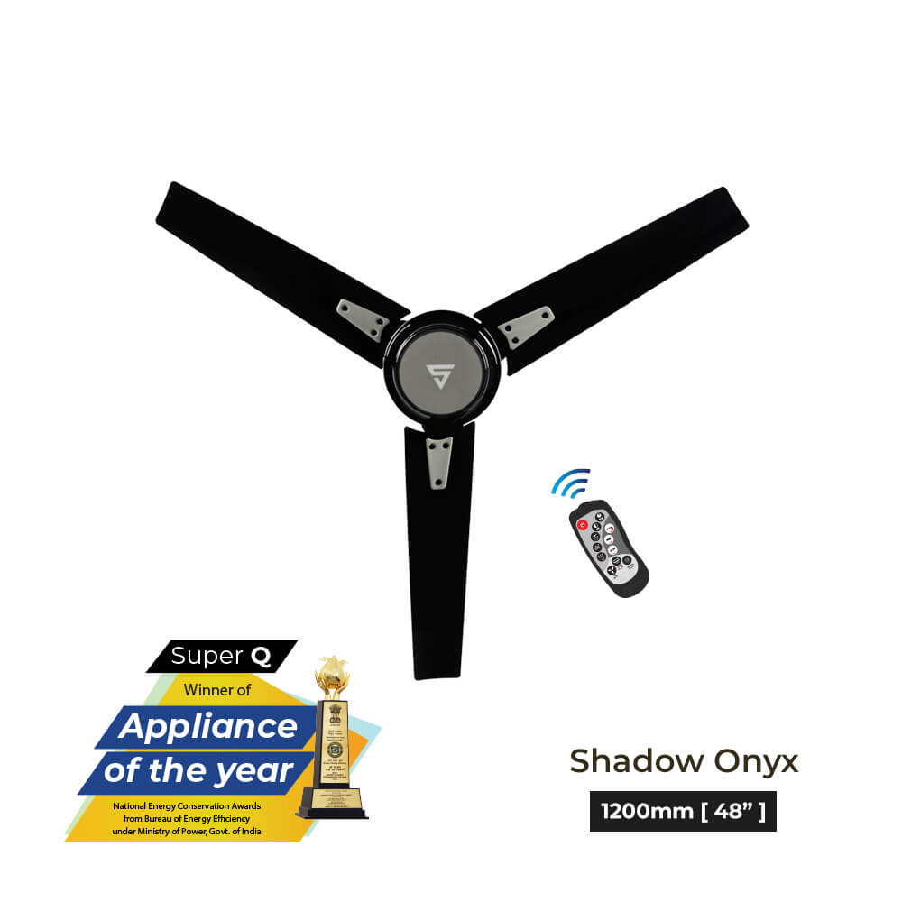 Superfan-Super Q BLDC ceiling fan with 69% power savings, reverse mode-48 inches-High Flow Fan-Most Efficient BLDC fan