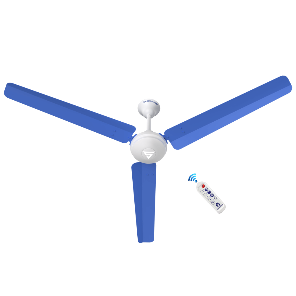 Super V1 BLDC Ceiling Fan - 56 Inches - High Speed Fan With Long Blades and Multi-color Opions