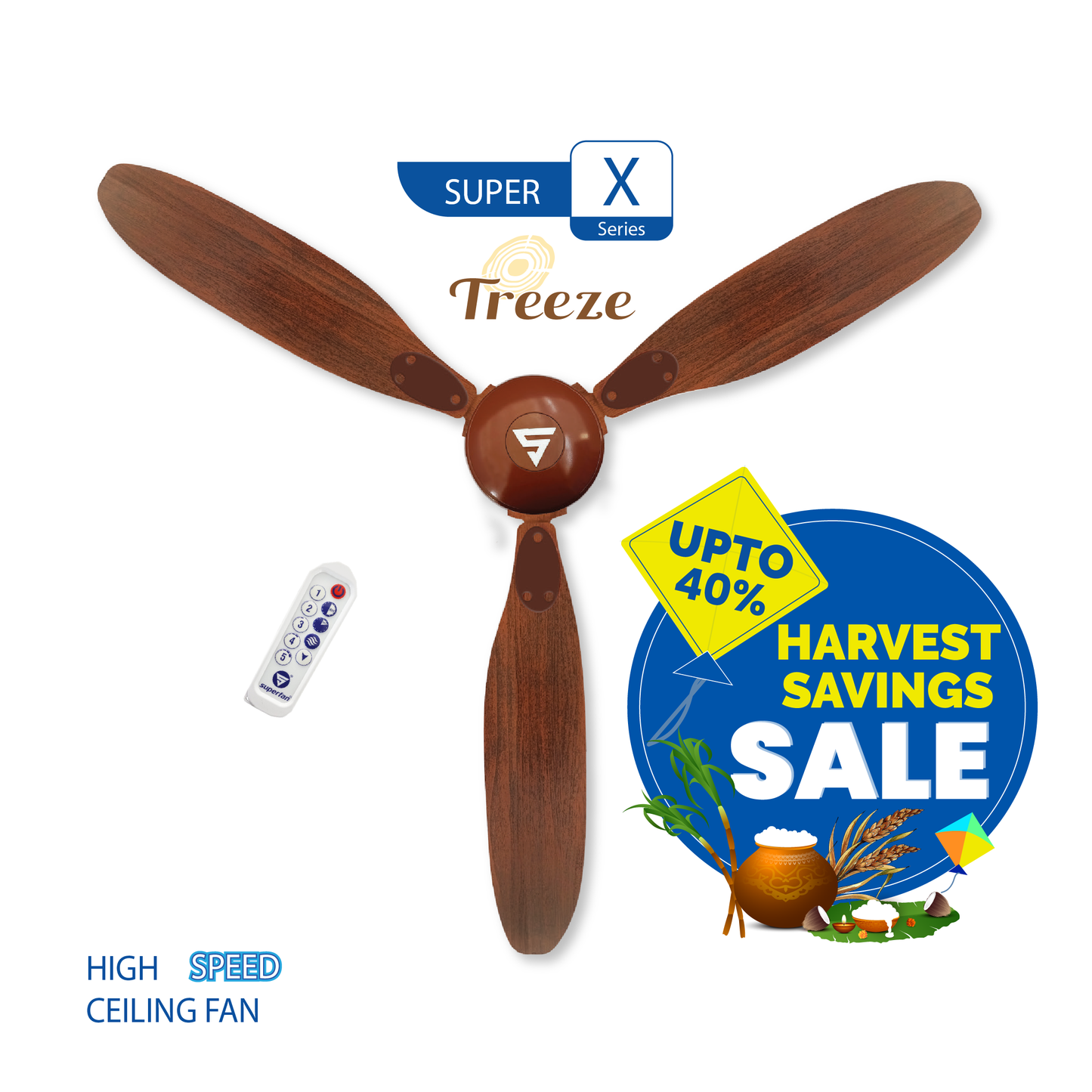 Super X1 Deco/Treeze BLDC Ceiling Fan