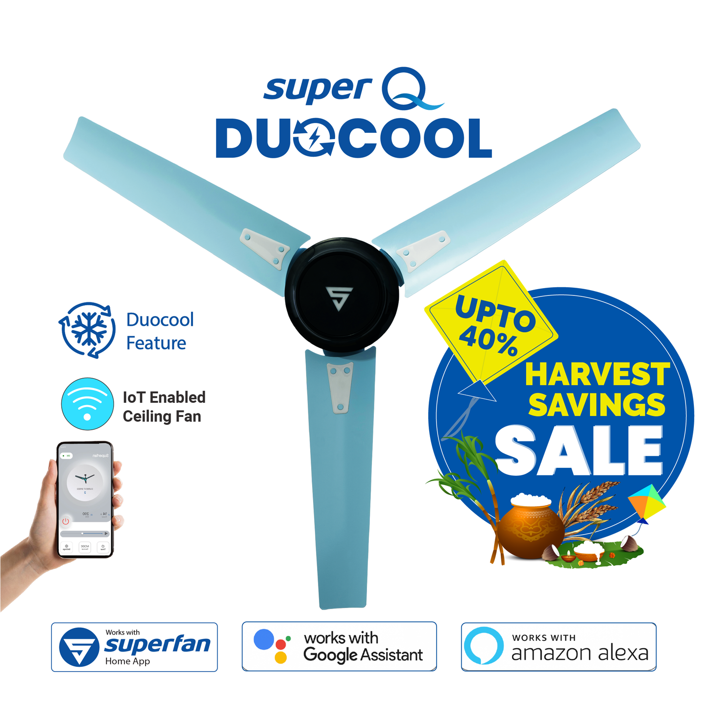 Super Q Duocool IOT BLDC Ceiling Fan