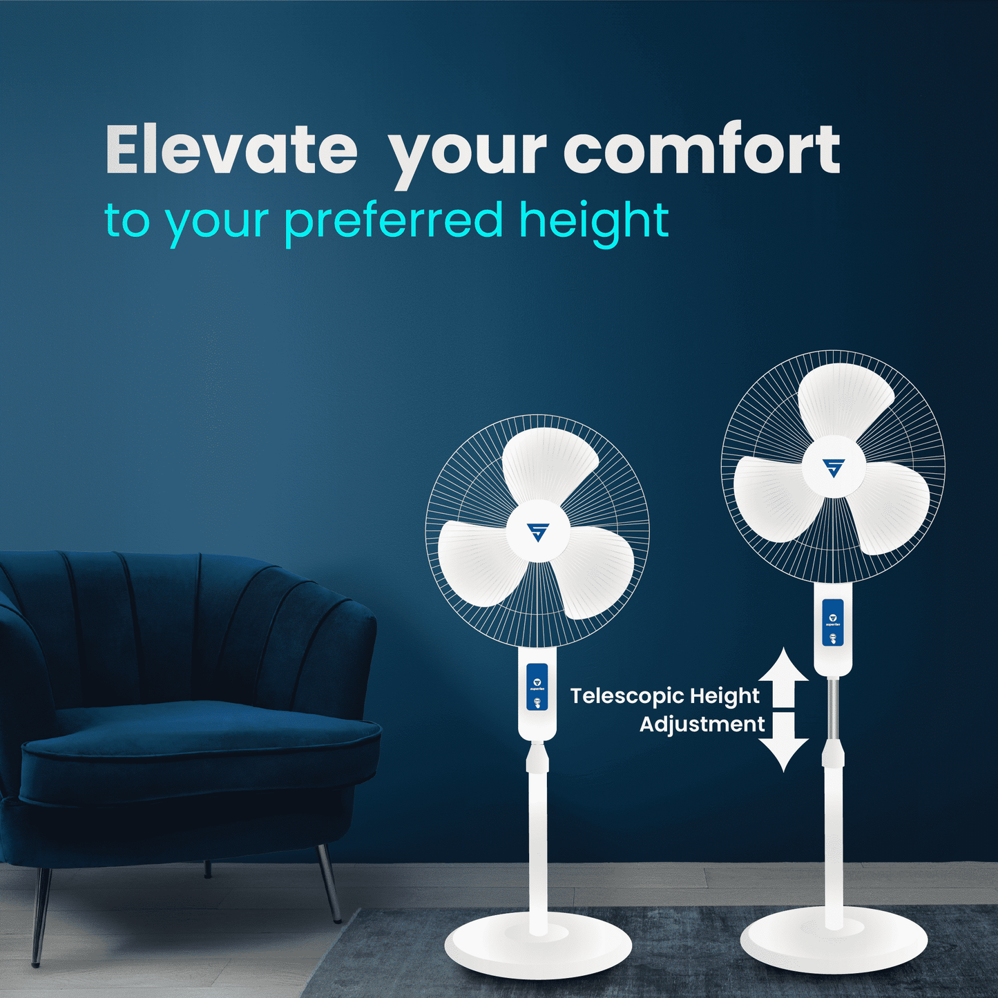 Super Visiree P6 BLDC Pedestal Fan with Remote | 5-Year Warranty