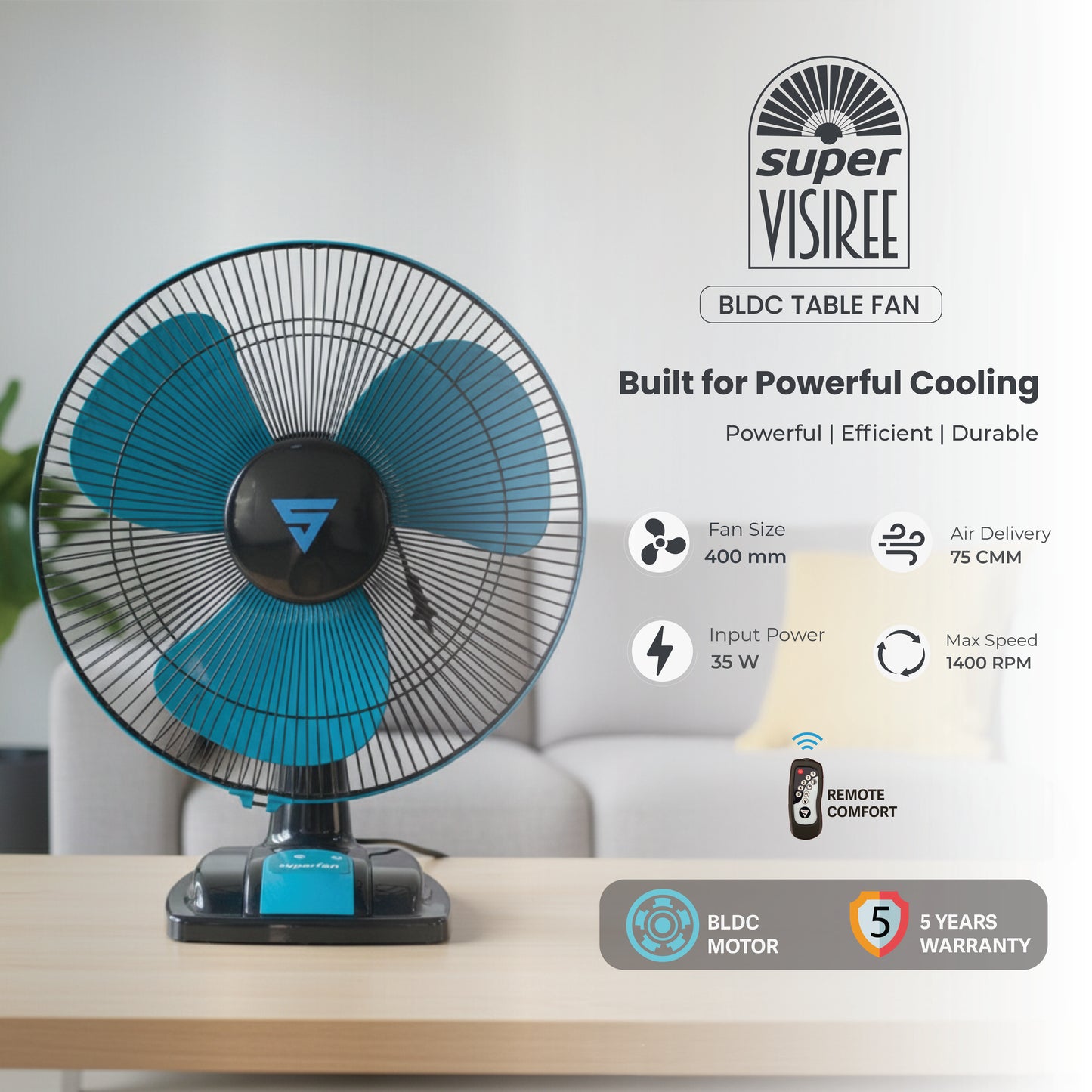 Super VISIREE T6 - Table Fan