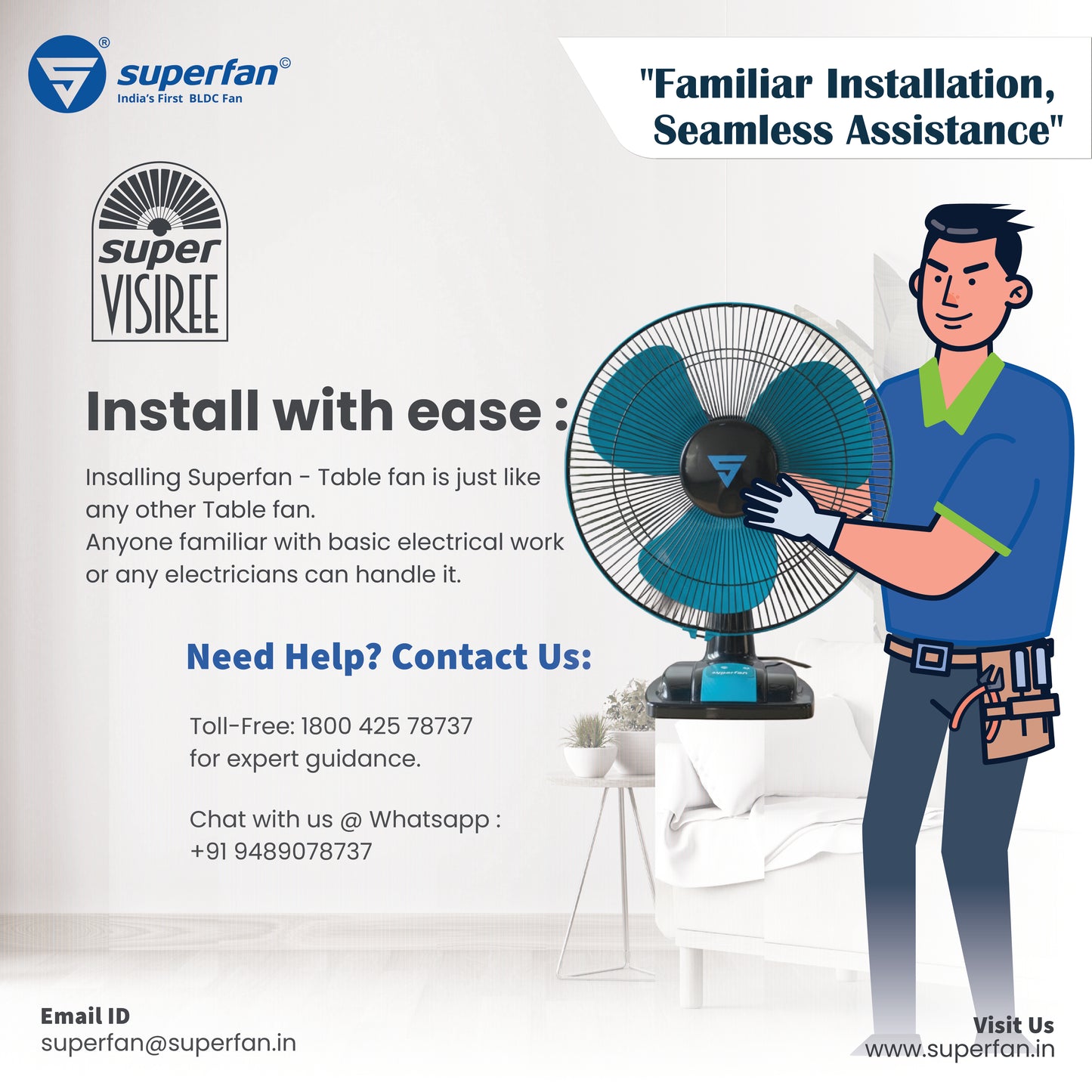 Super VISIREE T6 - Table Fan