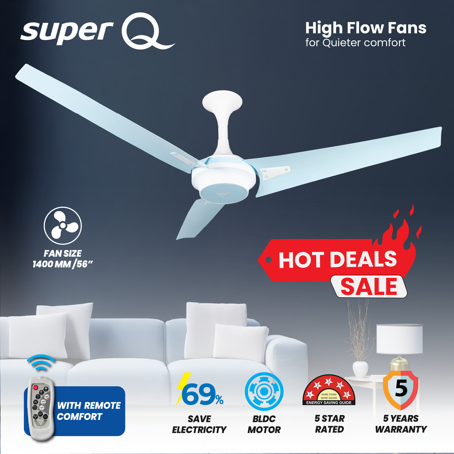 Super Q Ocean Gale BLDC Ceiling Fan