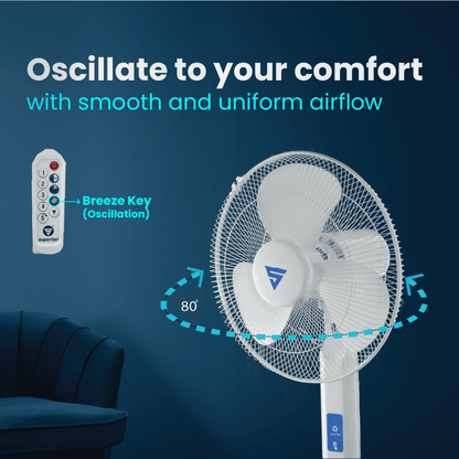 Super Visiree P6 BLDC Pedestal Fan with Remote | 5-Year Warranty