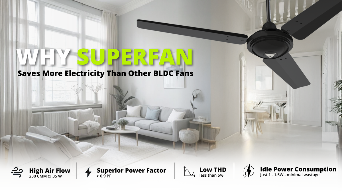 Why Superfan saves more electricity than other BLDC fans
