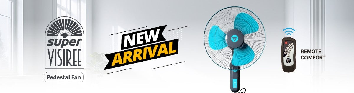 Energy efficient table fan with BLDC motor and remote control for home and office use