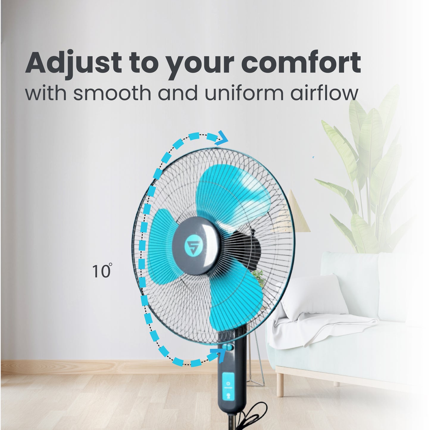 Super Visiree P6 BLDC Pedestal Fan with Remote | 5-Year Warranty